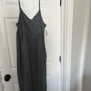 Navy and White Striped Maxi Dress women’s xxl tall old navy